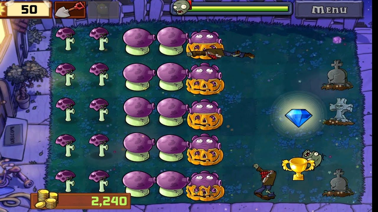 Plants VS Zombies - Last Stand: Night (Complete Gameplay And Walkthrough)