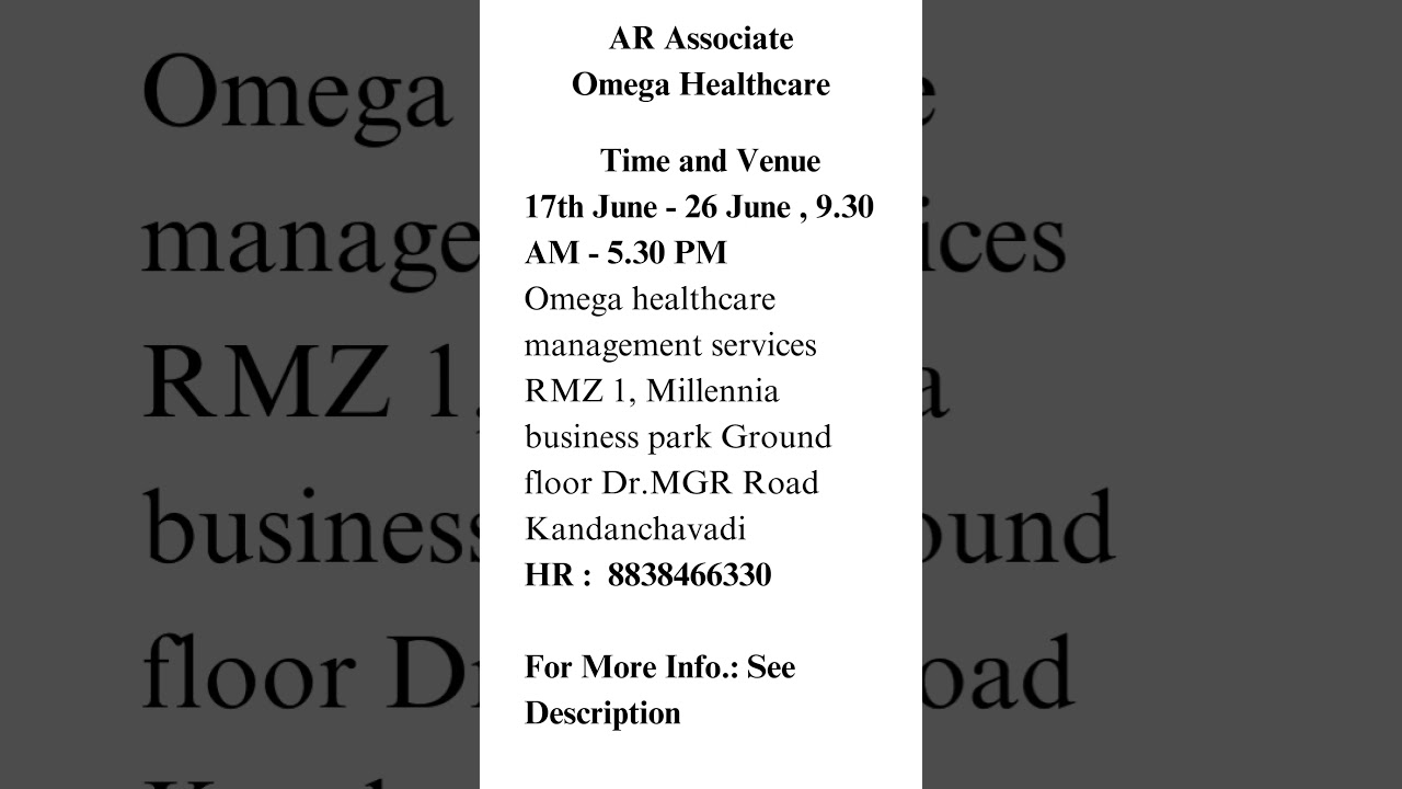 AR Associate Omega Healthcare