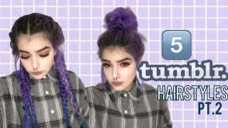 5 Super Easy Tumblr Inspired Hairtyles Pt.2 Ft Irresistibleme Ros4Lba