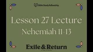 Lesson 27 Lecture