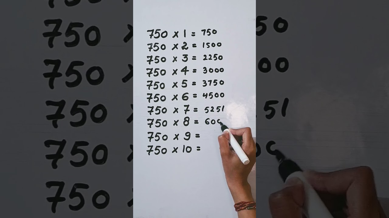 Find mistake in last digit of Table 750..🤔 