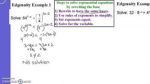 V2 Solve Exponential Equations by Rewriting Bases