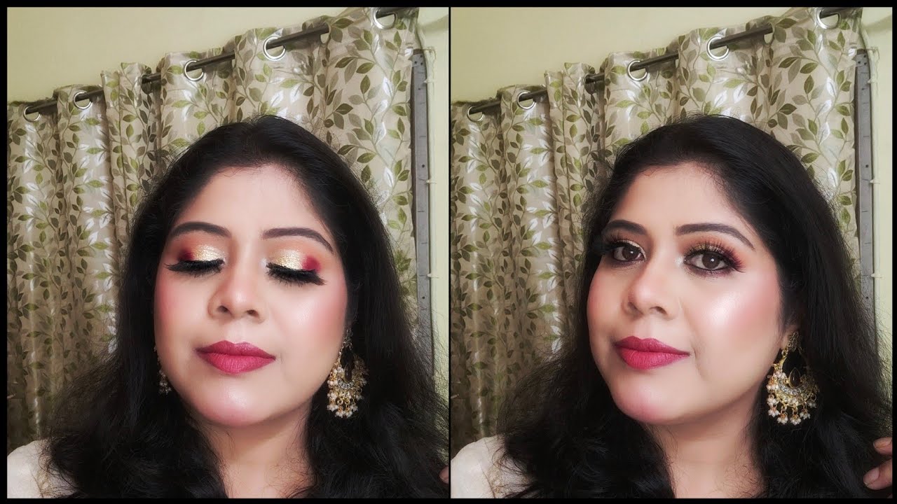 Beautiful eye makeup using Sfr Color 72 Color Eyeshadow Pallete 