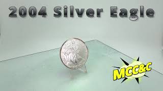 2004 Silver Eagle * BU Rainbow Rim * Plus Free Capsule #SilverEagle #WalkingLiberty #TonedBullion