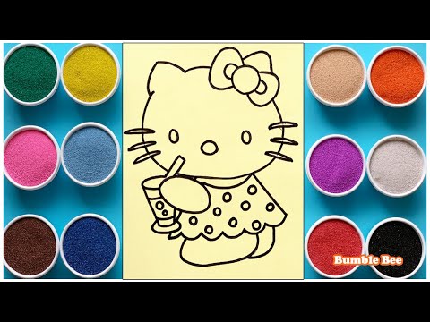 Video COLORING HELLO KITTY EATS ICE CREAM/TRANH CÁT HELLO... - youtube
