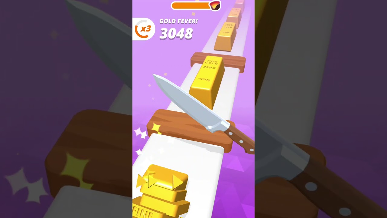 Perfect Slices! Gold Bars Cutting With Knife 🔪 Relaxing ASMR Video