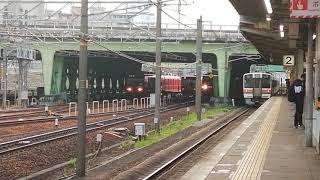 名鉄1200系1114+1800系1804F一部特別車快速特急豊橋行金山4番線到着