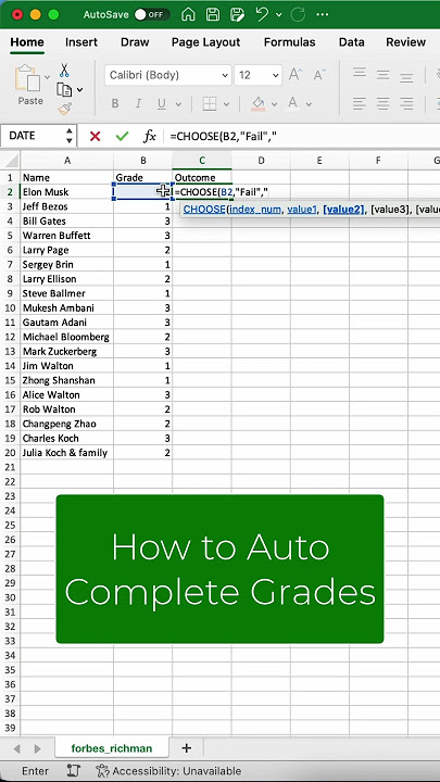 Using CHOOSE #excel #exceltips #exceltutorial