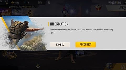 poor network connection. please check your network status before connecting again || free fire