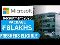 🔥 Microsoft Recruitment 2025 | Freshers Hiring with ₹8 LPA Package 🚀