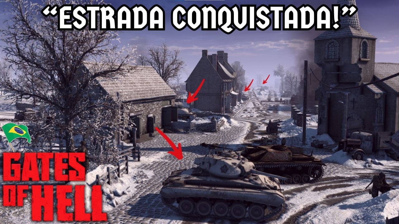 Ataque Combinado! 45th e blindados contras os Alemães - Gates of Hell (Gameplay BR) - Conquest EP.10