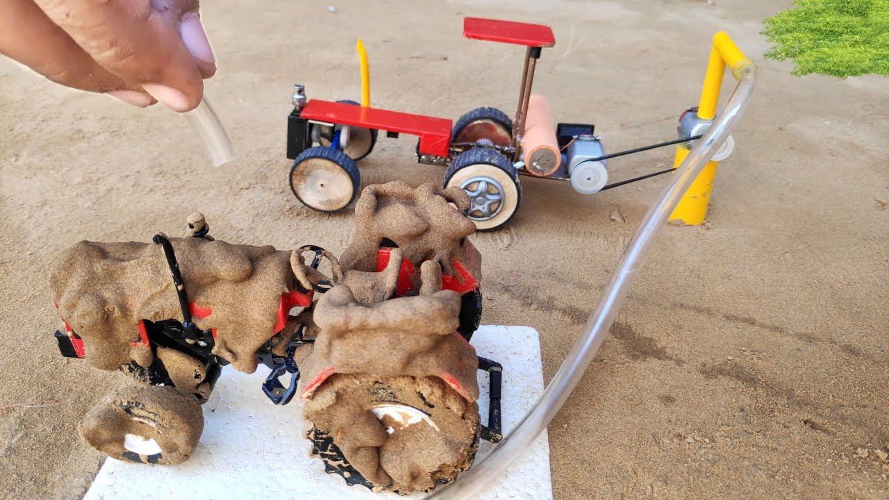 How To Make Water pump tractor with washing | diy tractor science project |Part- 01 | @HacksPoint