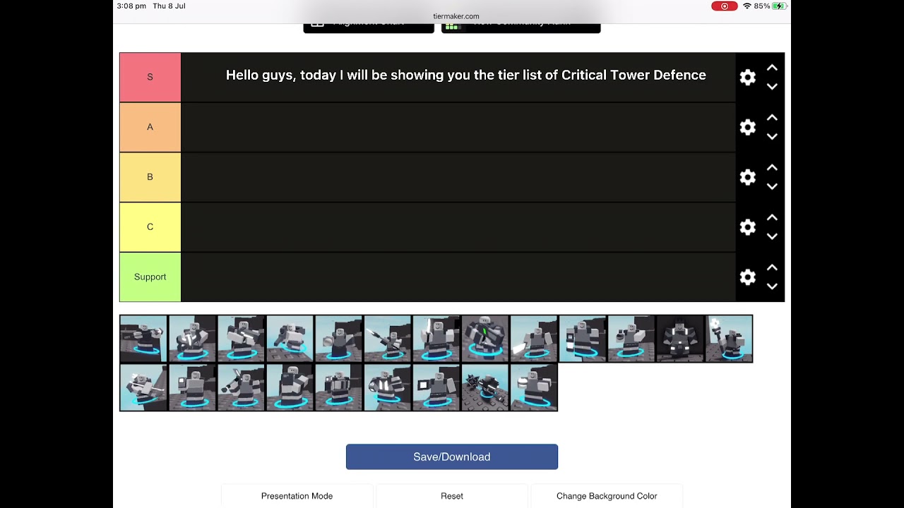 Critical Tower Defence Tier List (latest update) YouTube