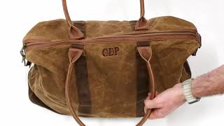 Personalized Waxed Canvas Weekender