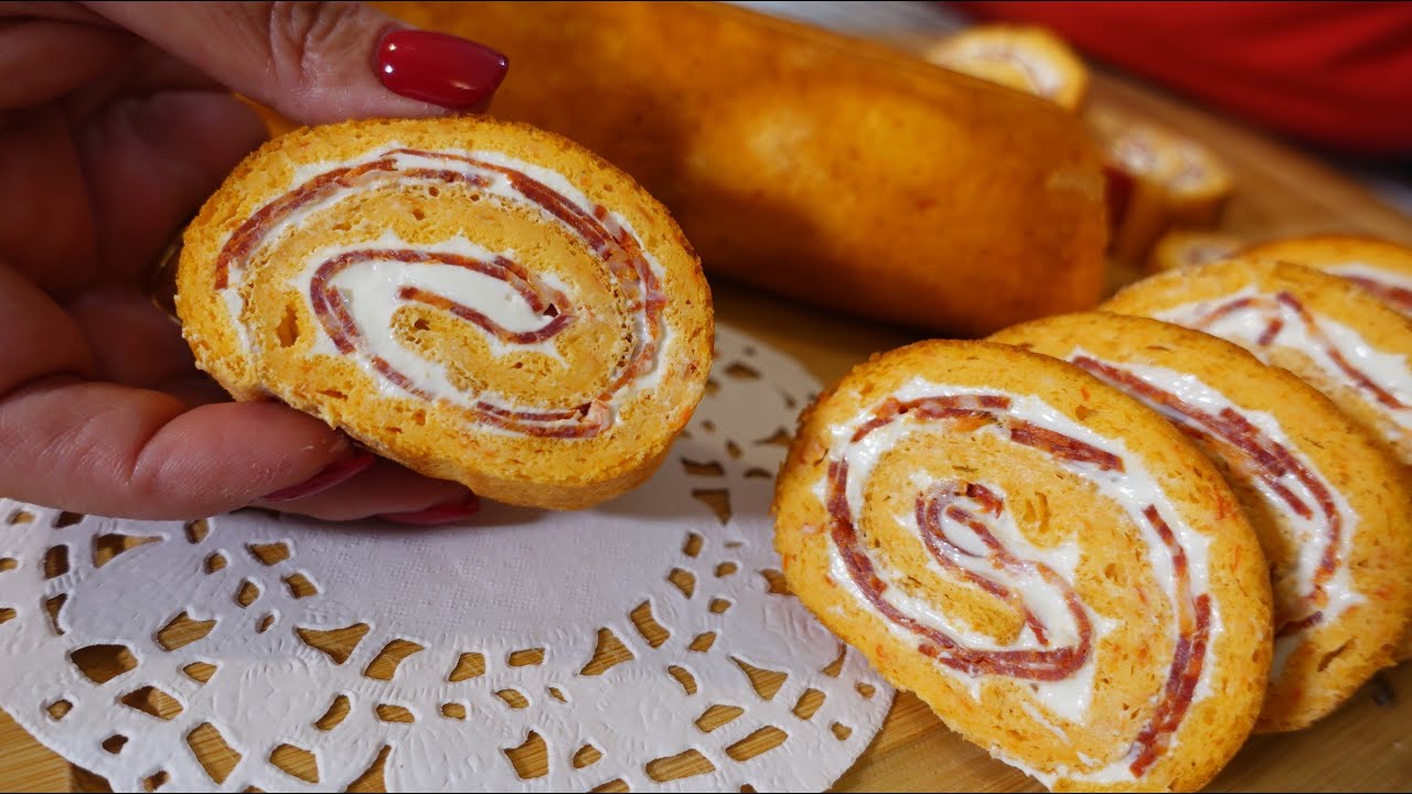 Dekorativni rolat sa kulenom! Idealno predjelo za slavlja! Spicy Salami Roll – Tasty & Decorative