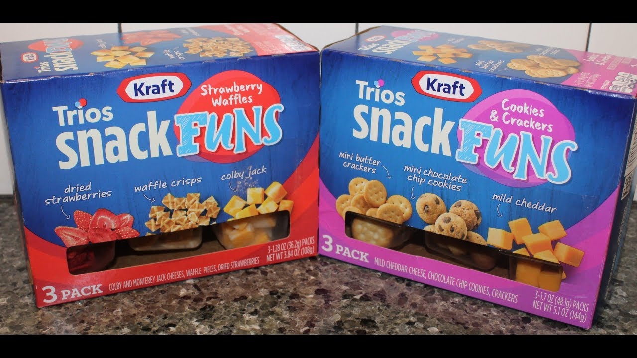 Kraft Trios Snack Funs: Strawberry Waffles and Cookies & Crackers Review