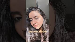 simple brown makeup tutorial #youtubeshorts #eyes #eyemakeup #tutorial #youtubecreator #beauty