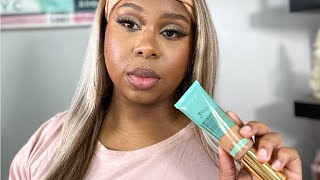 JUVIA'S PLACE NATURAL RADIANT FOUNDATION ON OILY SKIN | 310 BURKINA + WEAR TEST