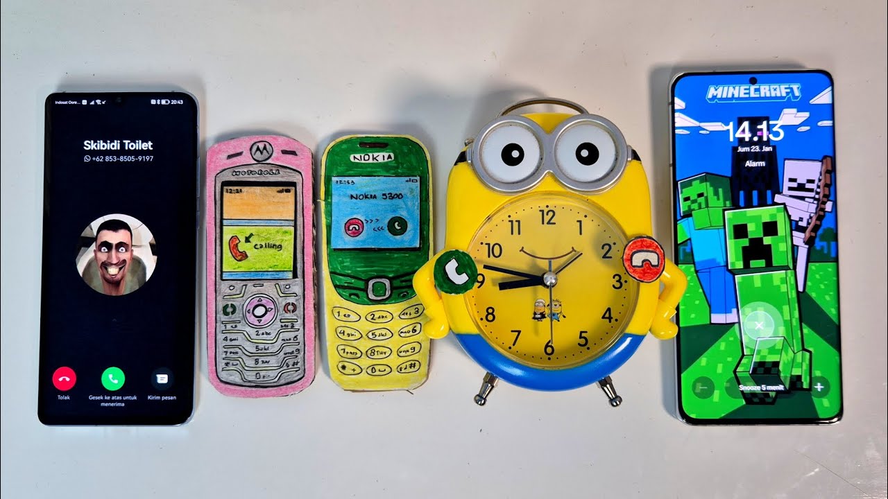 HUAWEI skibidi/MOTOROLA L6/nokia 6300 4g/alarm clock minion/Minecraft alarm, incoming calls