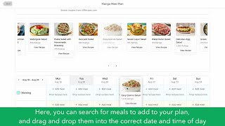 How to use the Meal Plan widget