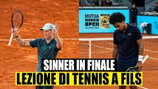 SINNER DEVASTANTE, LEZIONE DI TENNIS A FILS 6-2 6-4: L'ITALIANO VOLA IN FINALE A MADRID