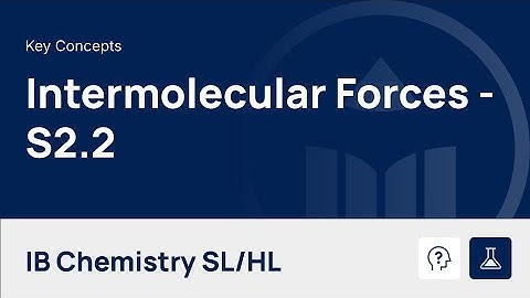 Intermolecular Forces [IB Chemistry SL/HL]