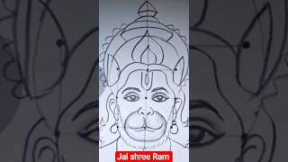 wow  😱 hanuman easy drawing 🔥 | simple Art #shorts#trending #viral #shortfeed #art #tutorial#new