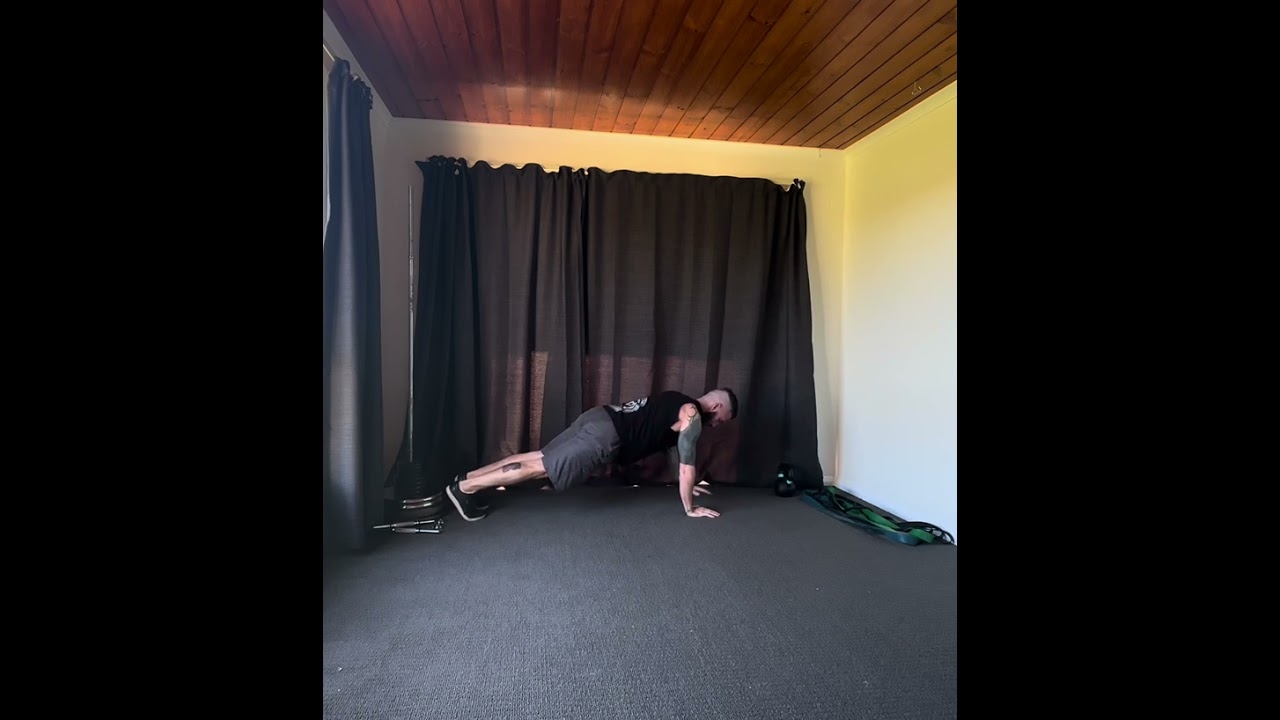Hand to elbow plank