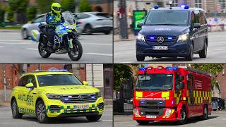 🇩🇰 Emergency Responses COPENHAGEN - Police, Fire Brigade & Ambulances Responding in Copenhagen!