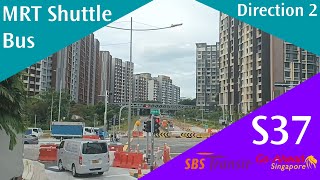 Singapore MRT Shuttle 37 Bus Service Route Visual (Direction 2)