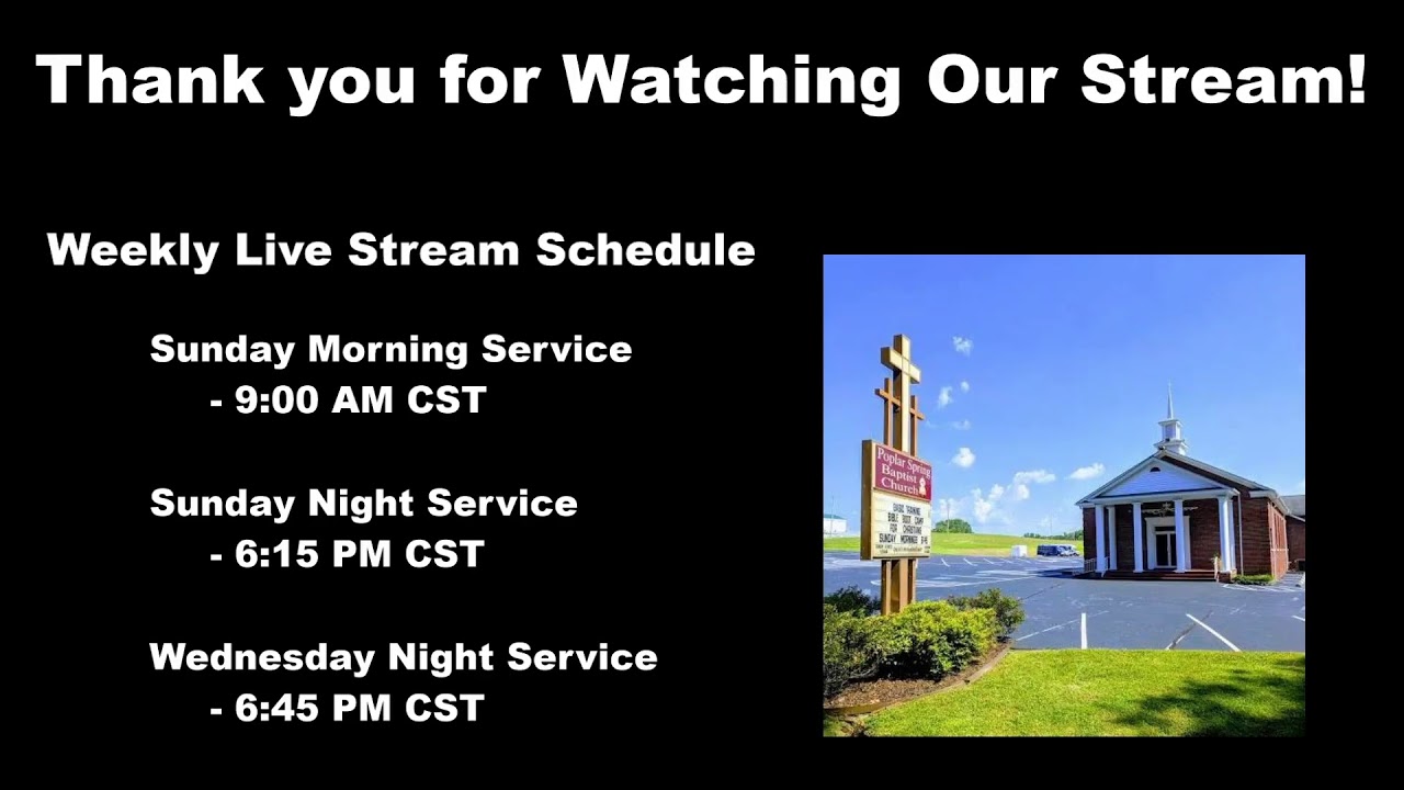 Poplar Spring Baptist Church Live Stream YouTube