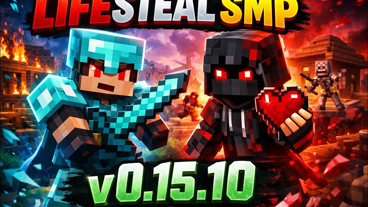 Public Lifesteal SMP Minecraft PE 0.15.10 | JOIN NOW 🔥
