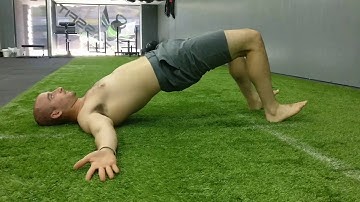 Glute Bridge with Rotation