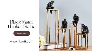 Full Black Metal Thinker Statue News