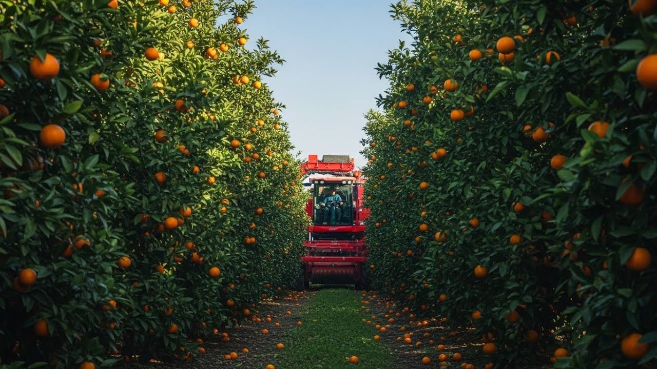 How Millions of Oranges Are Harvested and Turned Into Juice | Inside the Factory