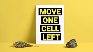 Move one cell left shortcut key in MS Excel screenshot 5