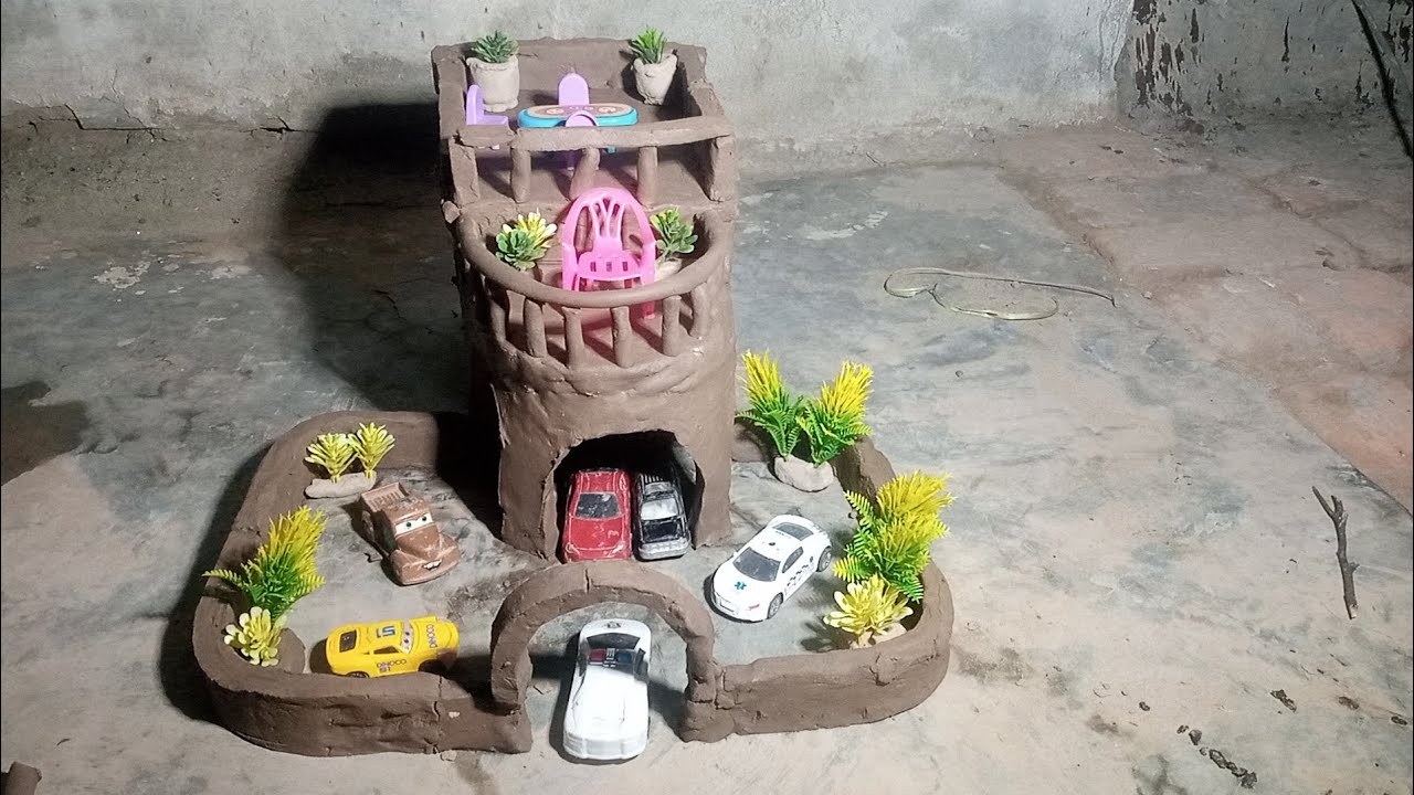 How to  beautiful Indian building house Clay art |village house designs| super clay art