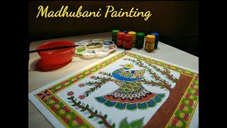 madhubani easy painting mayur