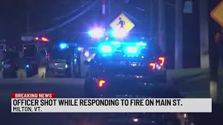 First responders met with gunfire at VT fire; officer struck
