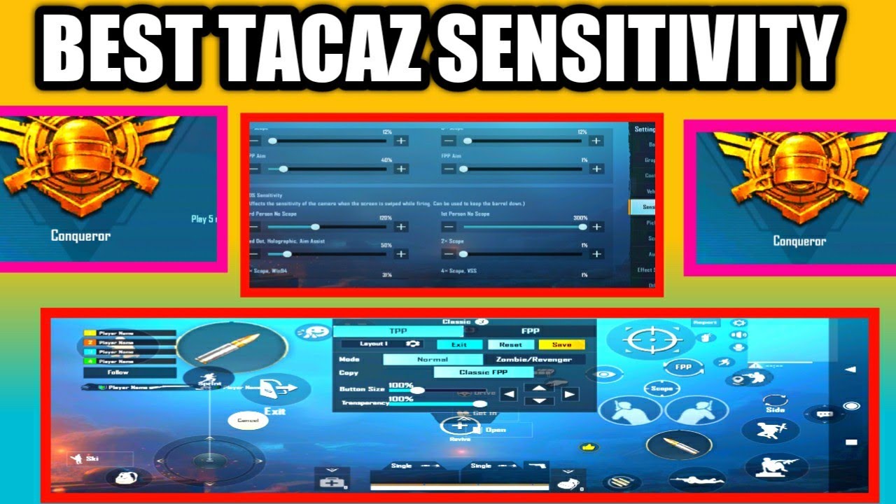 (2021) NEW TACAZ BEST SENSITIVITY SATTINGS |NEW CONTROL SETUP| BGMI | PUBG MOBILE