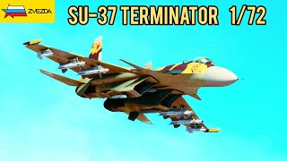 Обзор на сборную модель российского истребителя Су-37 Терминатор (ZVEZDA)
