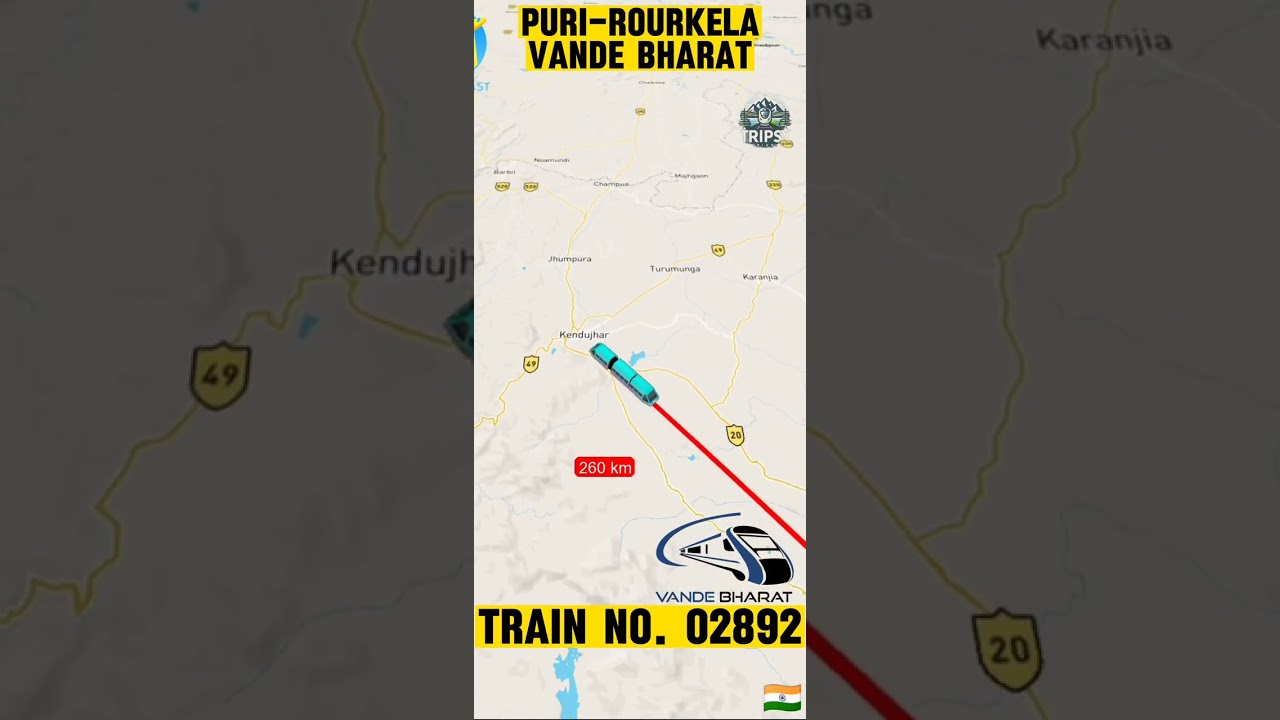 Puri to Rourkela Vande Bharat Express | Train Number 02892 | 