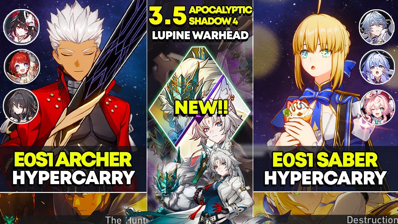 E0S1 Archer Hypercarry & E0S1 Saber Hypercarry | Apocalyptic Shadow 4 | Honkai Star Rail 3.5