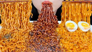 ASMR SPICY FIRE NOODLES (SAMYANG BULDAK EXTRA HOT, JJAJANG, CARBONARA) 🔥 MUKBANG ASMR SAMYANG 3 RASA