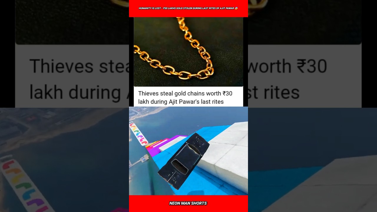 Humanity is Lost - ₹30 lakhs gold Stolen during last rites of Ajit Pawar 😰 #shorts