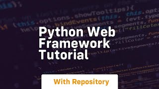 python web framework tutorial