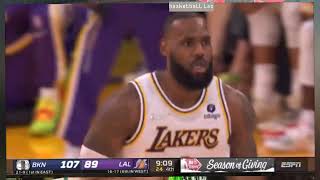 LEbron James 39pts 9ast 7reb vs Nets Christmas day special 2021