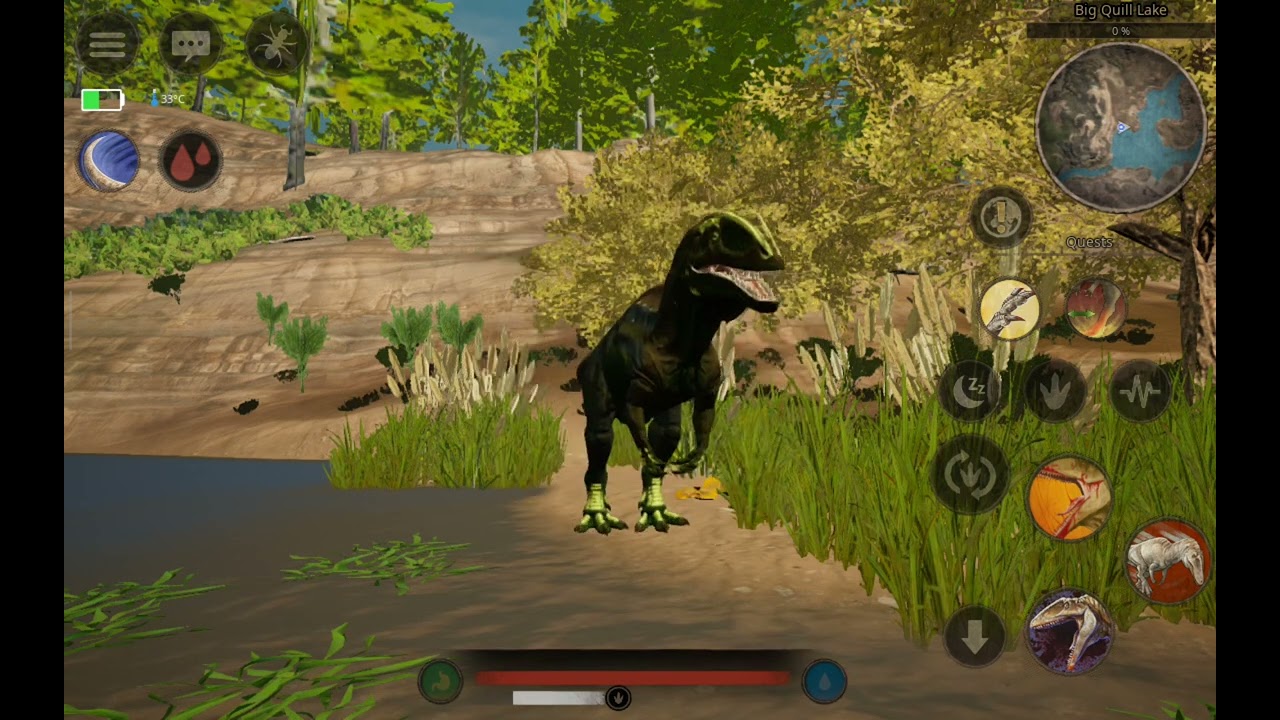 carcharodontosaurus say's hi to you (no blood) in path of titans for 