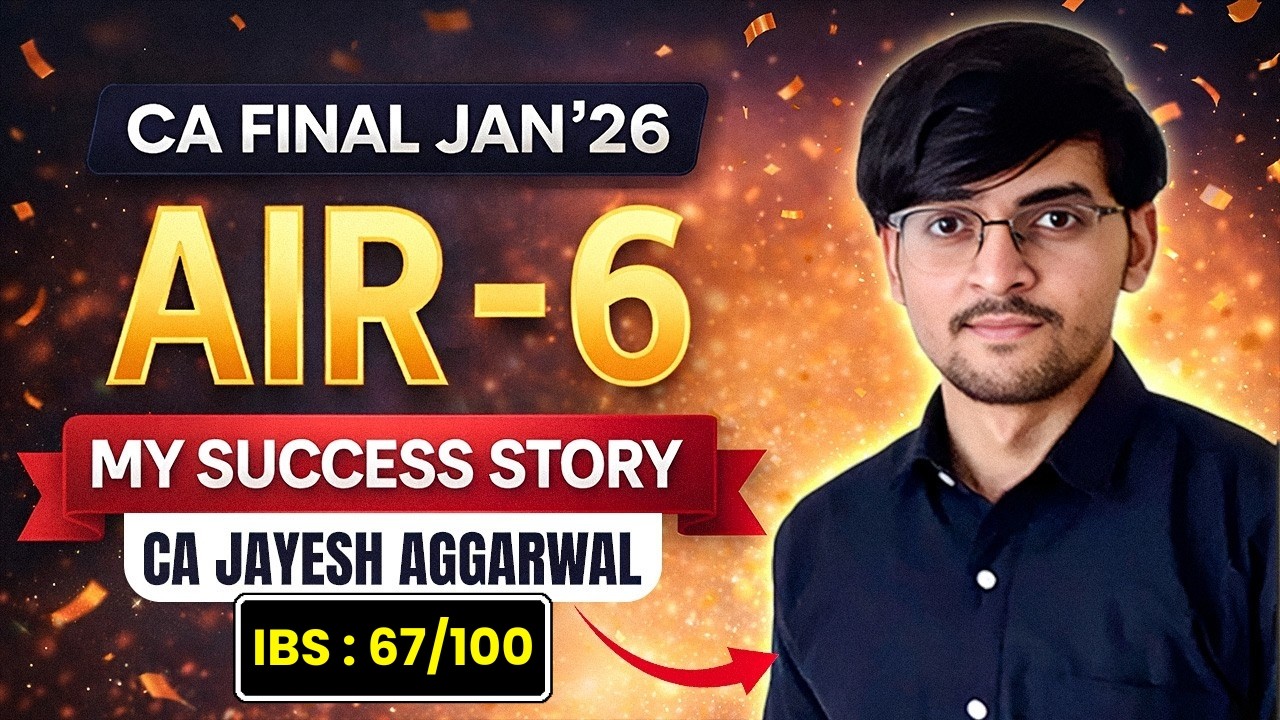 CA Final Result Jan 26 | CA Final AIR 6 Interview 🥳 |  CA Jayesh Aggarwal AIR-6🏆| CA Success Story