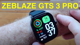 ZEBLAZE GTS 3 PRO Apple Watch Shaped BT Call Always-On AMOLED Screen IP68 Smartwatch: Unbox&1st Look